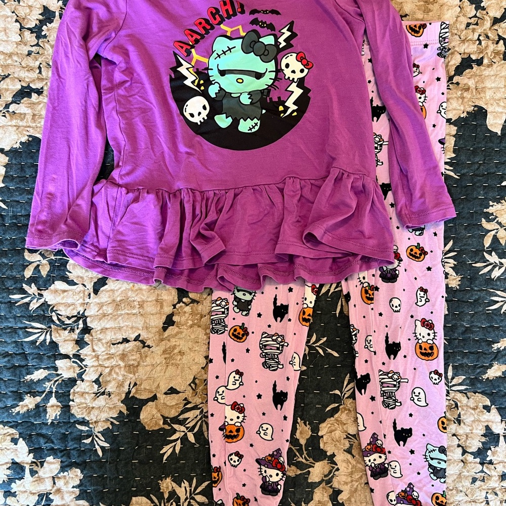 Posh Peanut Purple Hello Kitty Halloween Top 3T-4T